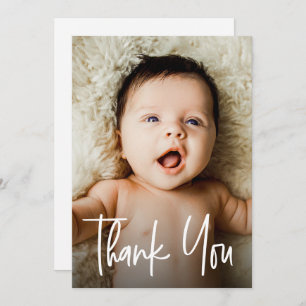 Cartão De Agradecimento Batismo personalizado de fotógrafo moderno