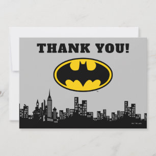 Cartão De Agradecimento Batman Cidade de Gotham   Obrigado pelo Aniversári
