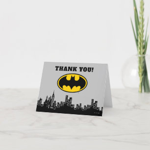 Cartão De Agradecimento Batman Gotham City   Obrigado pelo Aniversário