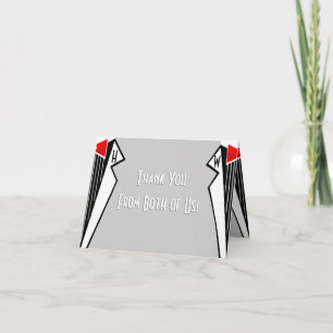 Cartão De Agradecimento Bauhaus Tuxedo (Obrigado De Ambos)