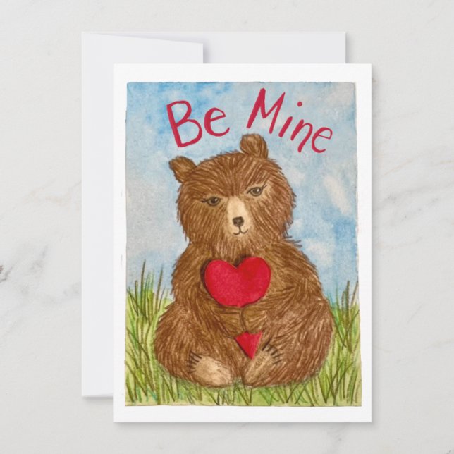 Cartão De Agradecimento Be Mine Valentine Greeting Card (Frente)