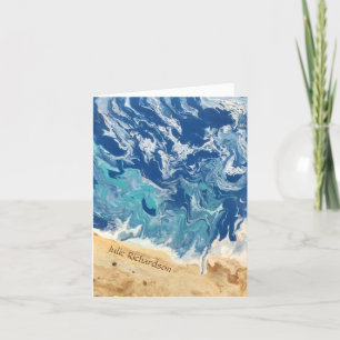 Cartão De Agradecimento Beach Abstract Personalized Blank Note Card