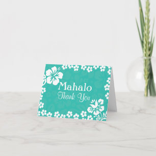 Cartão De Agradecimento Beach Flowers Wedding Thank You Cards