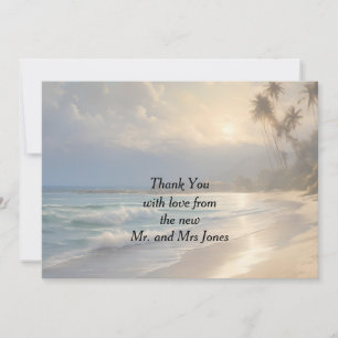Cartão De Agradecimento Beach Wedding