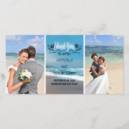 Cartão De Agradecimento Beach Wedding Obrigado