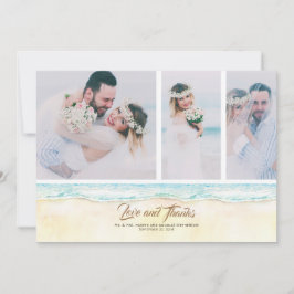 Cartão De Agradecimento Beach Wedding Obrigado Foto