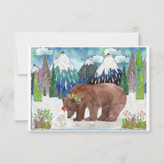 CARTÃO DE AGRADECIMENTO BEAR AND BUNNY BY TRISTAN BERLUND ANNOUNCEMENT