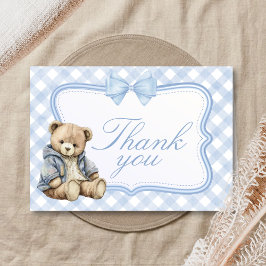 Cartão De Agradecimento Bearly Wait Elegant Bear Baby Shower