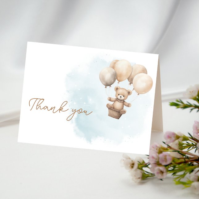Cartão De Agradecimento Bearly Wait Neutral Baby Shower (Bearly Wait Baby Shower Thank you Card)