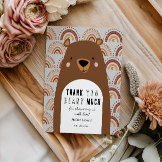 Cartão De Agradecimento Beary Much Woodland Thank You Baby Shower