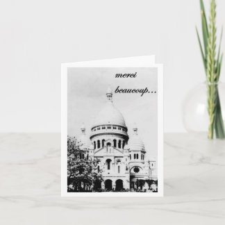 Cartão De Agradecimento beaucoup 3 do merci