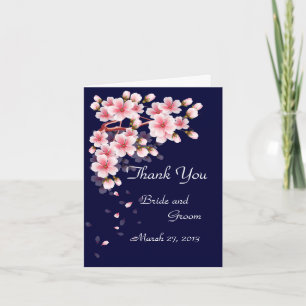 Cartão De Agradecimento Beautiful Night Sakura Thank You card