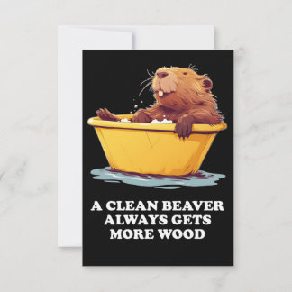 Cartão De Agradecimento Beaver Lover Bath