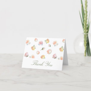Cartão De Agradecimento Bebê De Aquarela Elegante Em Chá de fraldas De San