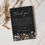 Cartão De Agradecimento Bebê de Flor Selvagem Negro em Chá de fraldas Bloq<br><div class="desc">Expresse sua gratidão em estilo com nosso Chá de fraldas de flor selvagem Obrigado Cartões de nossa Coleção de Partido. Estas cartas são uma adição agradável e significativa ao seu chá de fraldas, permitindo-lhe obrigado os seus convidados com um toque de elegância rústica. Cada cartões de agradecimentos nesta coleção apresenta...</div>