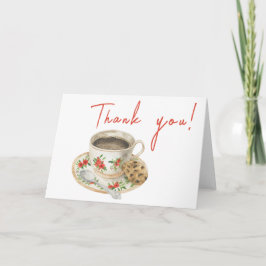 Cartão De Agradecimento Bebê está criando café Obrigado