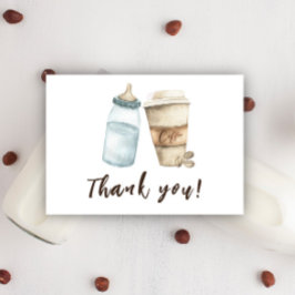 Cartão De Agradecimento Bebê está preparando café