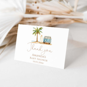 Cartão De Agradecimento Bebê no Chá de fraldas de Verão Conselho