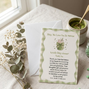 Cartão De Agradecimento Bebê Nós Te Amamos Tanto Arco Verde Matcha