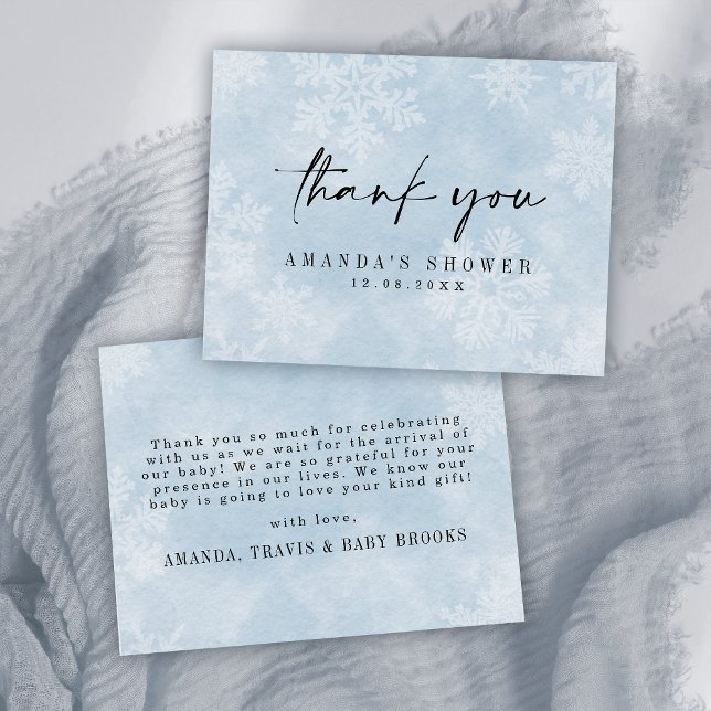 Cartão De Agradecimento Bebê simples Está frio fora do Chá de inverno (Criador carregado)