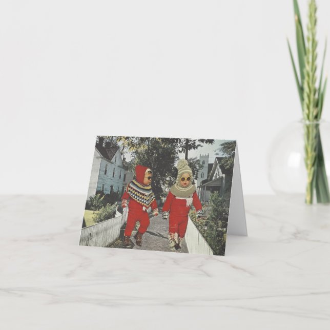 Cartão De Agradecimento Bebês de BFF - (Frente)