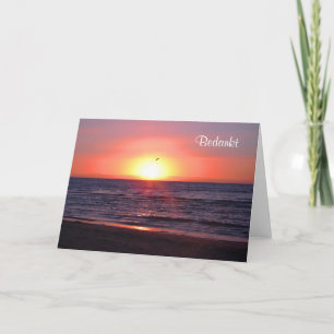 Cartão De Agradecimento Bedankt - Obrigado em holandês