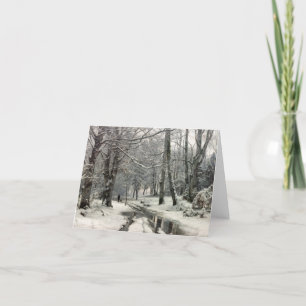 Cartão De Agradecimento Beech Forest, Winter by Anders Andersen-Lundby