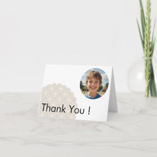 Cartão De Agradecimento Beige Shippo Photo Thank You Card | Japandi Design