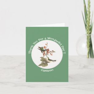 Cartão De Agradecimento Beija-flor-de-garganta-rubi, aniversário ou outro