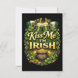 Cartão De Agradecimento Beije Me, Sou Irlandês