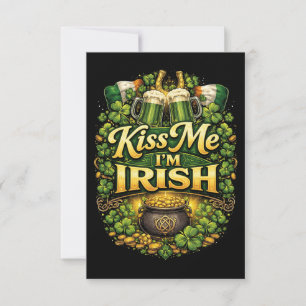 Cartão De Agradecimento Beije Me, Sou Irlandês