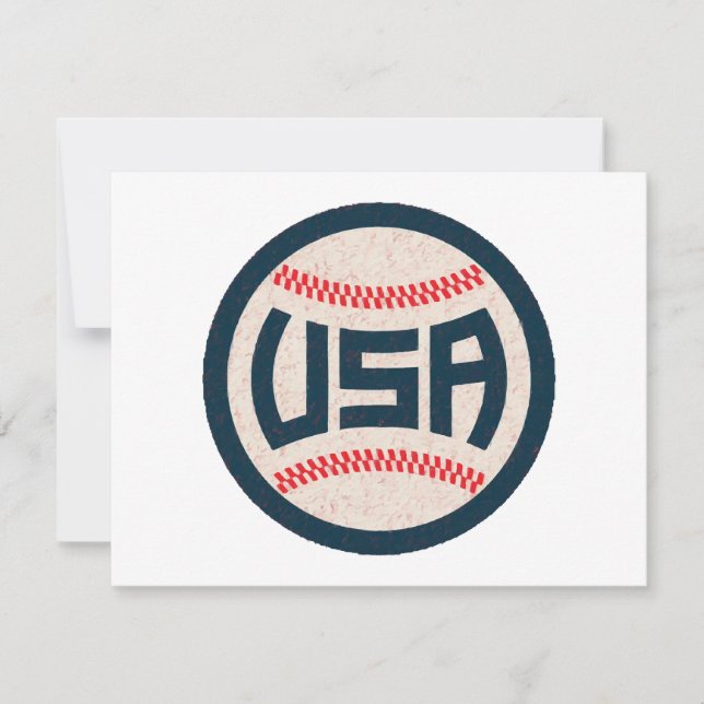 Cartão De Agradecimento Beisebol da Equipe EUA (Frente)