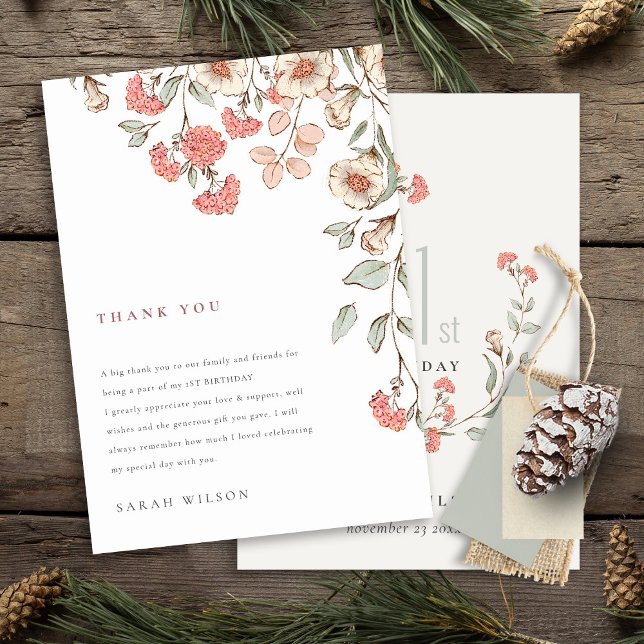 Cartão De Agradecimento Bela Flor Rosa Rosa Flores Fresca Bonita Aniversár (Criador carregado)