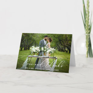 Cartão De Agradecimento Bela Obrigado de Amor Dobra Caligrafia