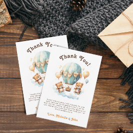 Cartão De Agradecimento Bela Russa Podemos Brindar Esperando Gêmeos Bear B