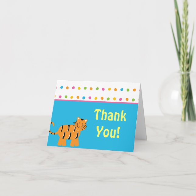 Cartão De Agradecimento Bela Selva Animal Obrigado (Frente)