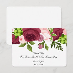 CARTÃO DE AGRADECIMENTO BELAS FLORES FLORINDO CHUVEIRO DE NOIVA