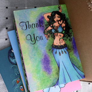 Cartão De Agradecimento Belly Dancer Thank You Cards