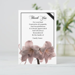 Cartão De Agradecimento Belo Amaryllis Flower