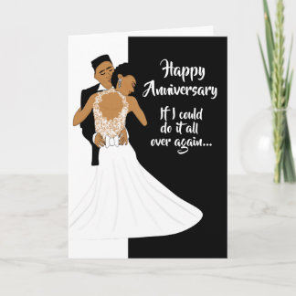 Cartão De Agradecimento Belo aniversário de Casais Afro-Americanos
