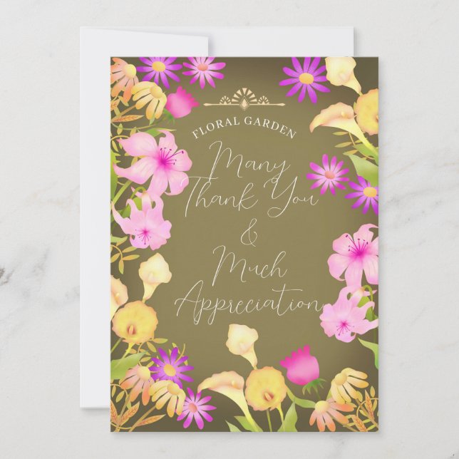 Cartão De Agradecimento Belo Dia Verde (Frente)