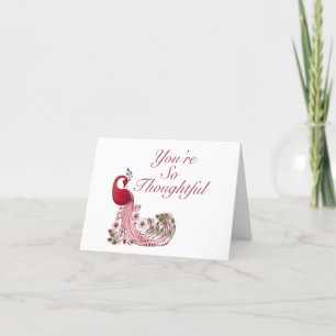 Cartão De Agradecimento Belo Pavão