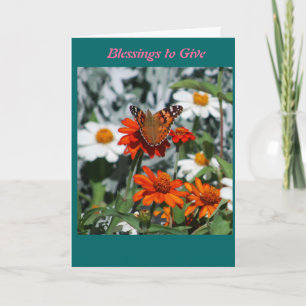 Cartão De Agradecimento Bênçãos a dar