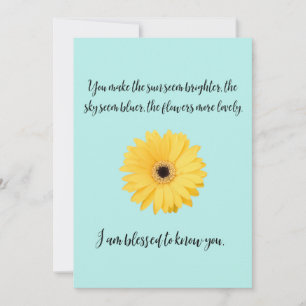 Cartão De Agradecimento Bendito por Conhecê-lo