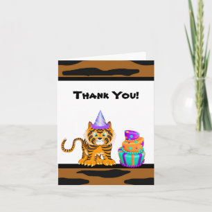 Cartão De Agradecimento Bengal Tiger Animal Print Thank You Card