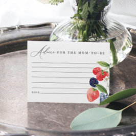 Cartão De Agradecimento Berry Chá de fraldas Advice Card Berry Sweet