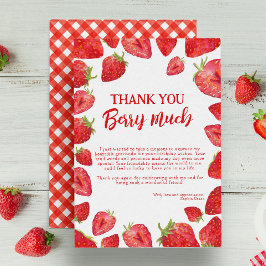 Cartão De Agradecimento Berry First Strawberry Summer Birday