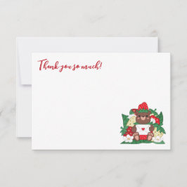 Cartão De Agradecimento Berry Sweet Baby Red Strawberry Chá de fraldas