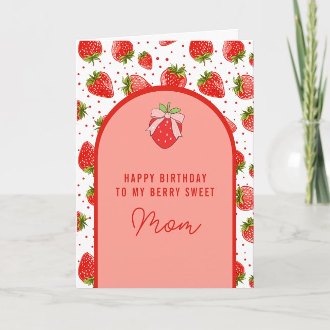 Cartão De Agradecimento Berry Sweet Birthday Card (Frente)