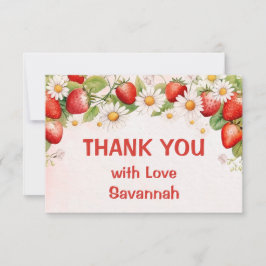 Cartão De Agradecimento Berry Sweet First Birthday